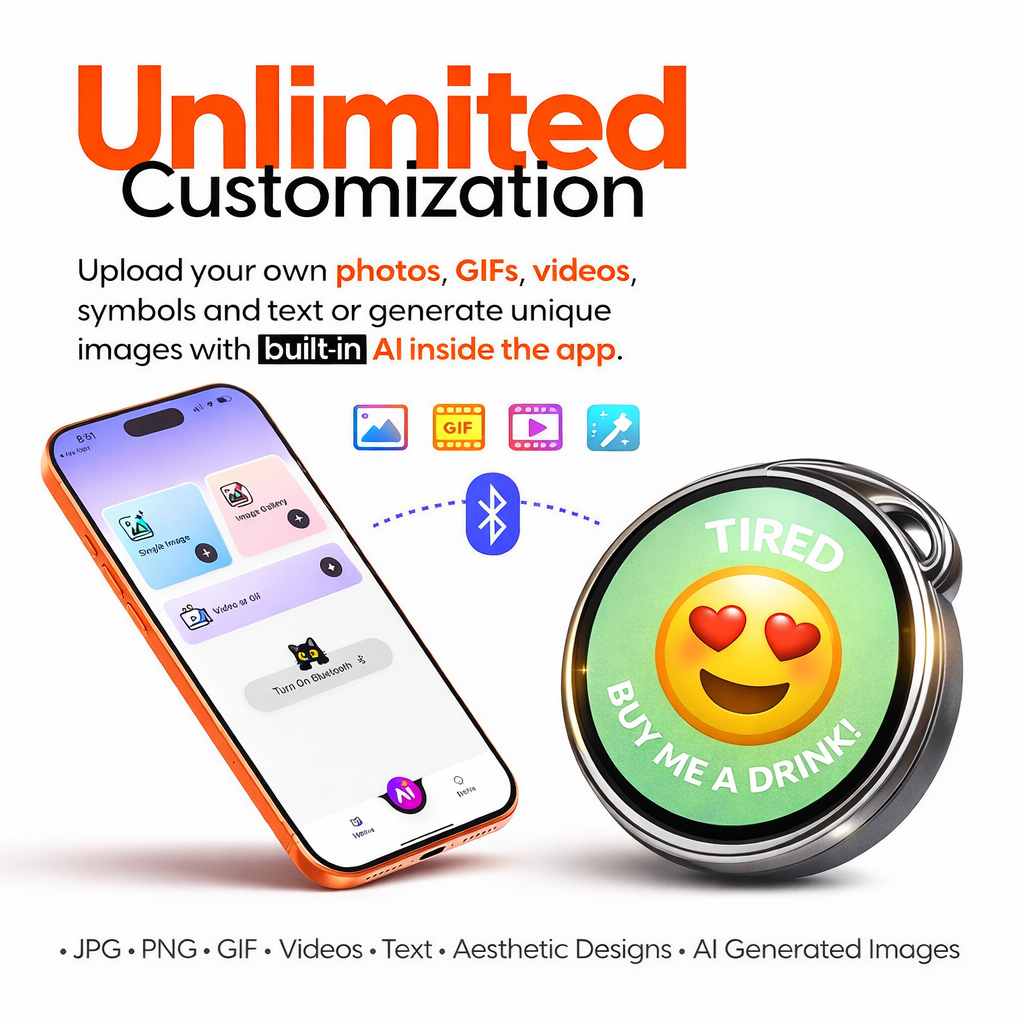 AuraPin™ - Smart Mood Display