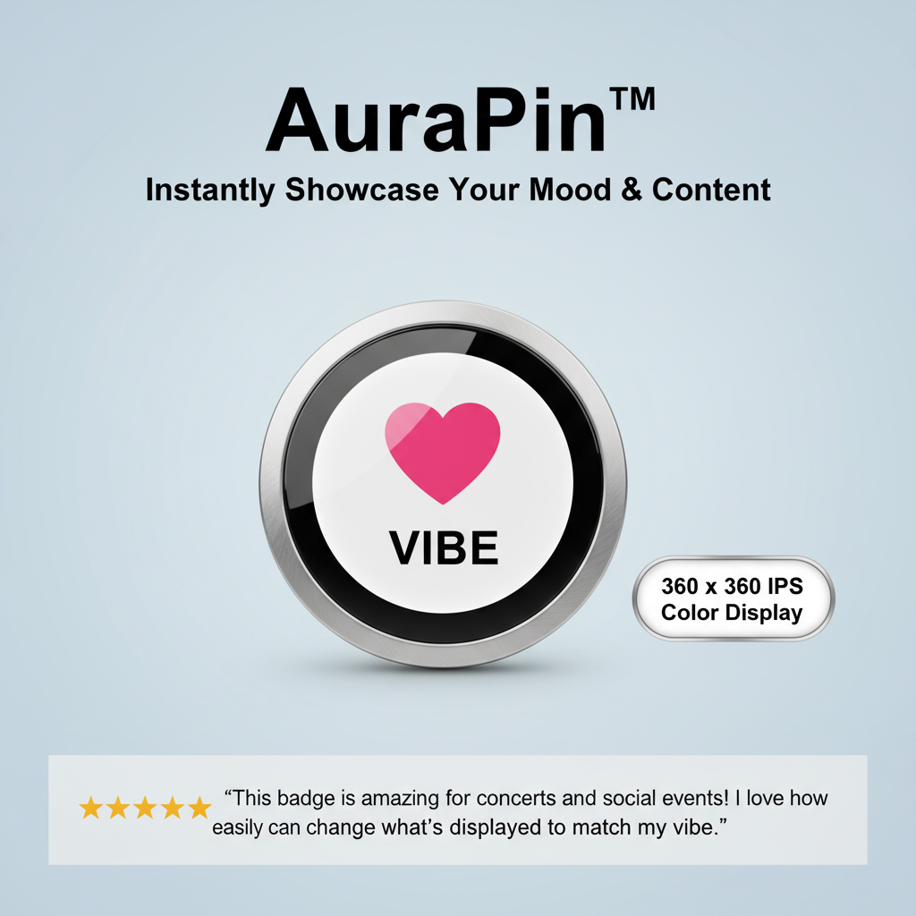 AuraPin™ - Smart Mood Display